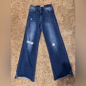 FLYING MONKEY HIGH RISE WIDE LEG JEANS